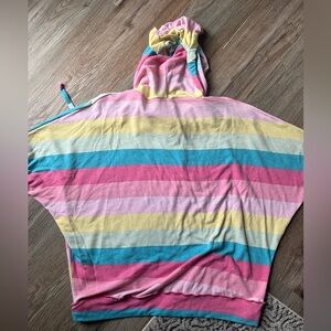 White Birch Multicolor Striped Hooded Top